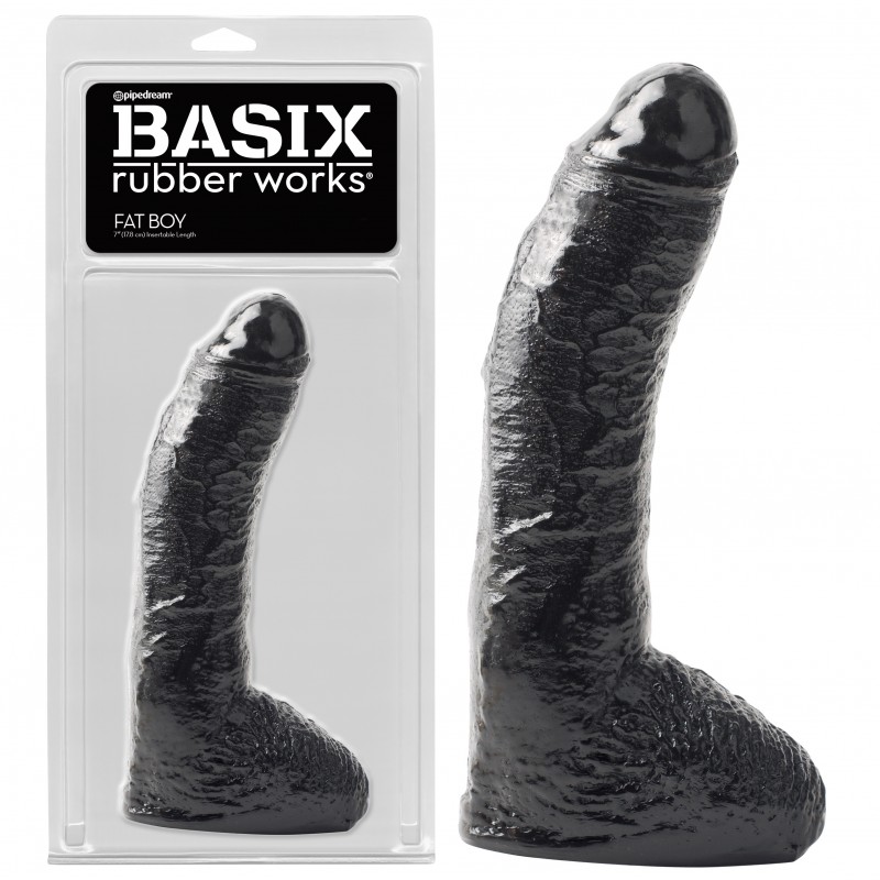 Basix Rubber Works Fat Boy 10-inch Dong - Black